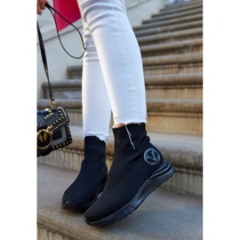 Vinceza Meias esportivas pretas femininas Runaway preto 1