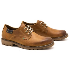 Olivier Sapatos masculinos Botins de couro vermelho de 812 MP castanho laranja 2