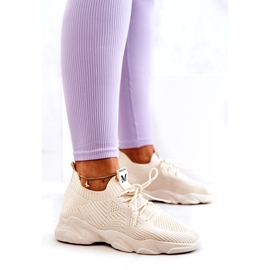 PS1 Tênis Esportes Tênis Tecido Bege Claro Nolene 4