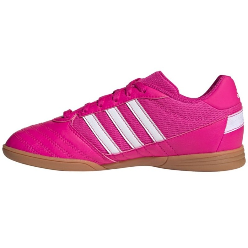 Chuteiras Adidas Super Sala Jr G55911 rosas e roxos 1