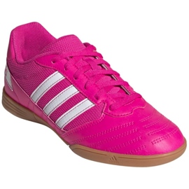 Chuteiras Adidas Super Sala Jr G55911 rosas e roxos 3