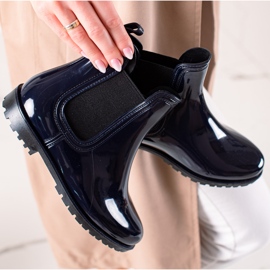 TRENDI Botas de chuva lacadas em azul marinho azul-marinho 1