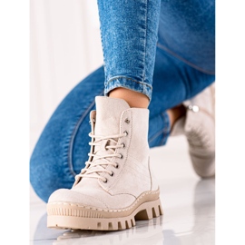 S. BARSKI Botas com cadarço por S.BARSKI bege 2