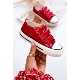 Tênis infantil de velcro vermelho Bernie 1
