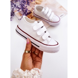 Tênis infantil com velcro Bernie branco 1