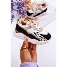 FR1 Tênis infantil esportivo branco e preto Kizzie 1