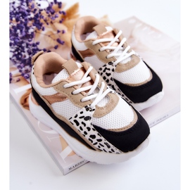 FR1 Tênis infantil esportivo branco e preto Kizzie 2