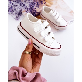 Tênis infantil de couro com velcro branco foster 1 Tênis infantil de couro com velcro branco foster 1