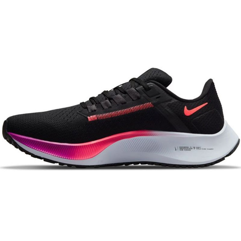 Tênis de corrida Nike Air Zoom Pegasus 38 W CW7358 011 preto tolet rosa 1