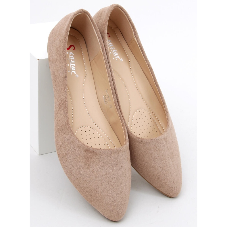 Bailarinas femininas Charita Khaki bege 1
