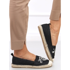 Alpargatas com pedras Birbal Black preto 1