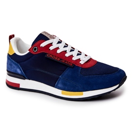Tênis esportivo masculino Cross jeans JJ1R4008C azul marinho azul-marinho multicolorido 1