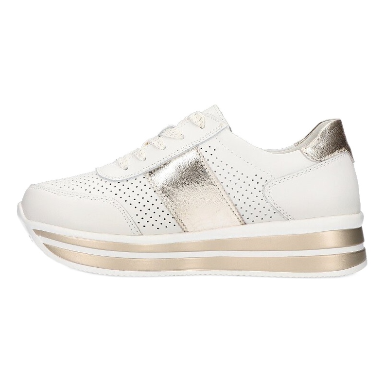 Sapatos Ever Sports para mulheres Filippo DP1414 branco e dourado 7