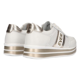 Sapatos Ever Sports para mulheres Filippo DP1414 branco e dourado 9