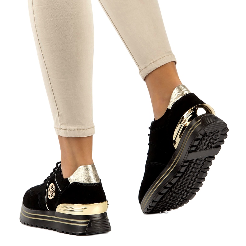 Tênis de couro Filippo DP3538 / 22 BK GO preto 2