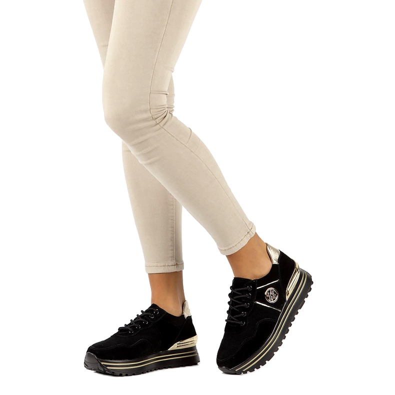 Tênis de couro Filippo DP3538 / 22 BK GO preto 5