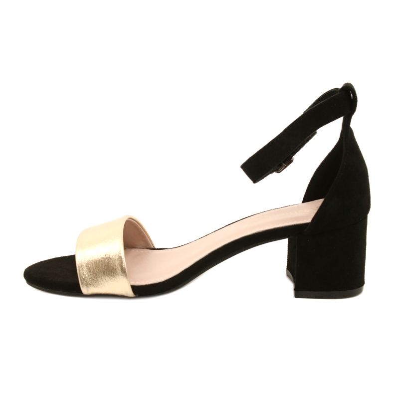 Sandálias Pretas e Douradas On A Bar Evento 20SD98-1618 preto dourado 1