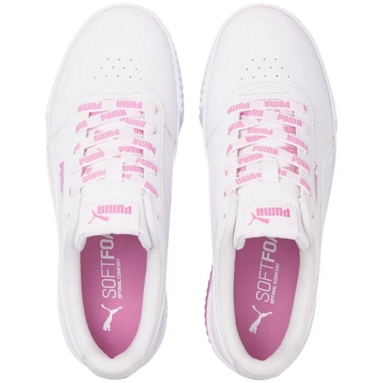 Puma Carina Logomania W 383906 02 branco rosa 1 Puma Carina Logomania W 383906 02 branco rosa 1