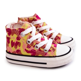 Tênis infantil com zíper Filemon rosa-amarelo 1 Tênis infantil com zíper Filemon rosa-amarelo 1