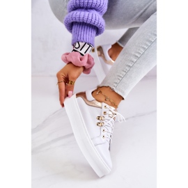 FILIPCZYK Sapatos Esportivos de Couro na Plataforma Branco Mary Ann 1