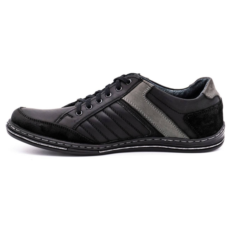 Sapatos de couro masculino Olivier 236GT preto 1