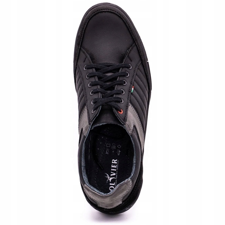 Sapatos de couro masculino Olivier 236GT preto 4