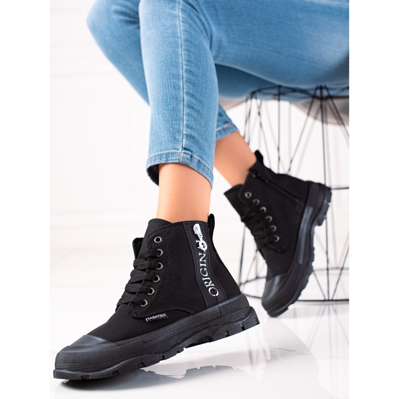 Sabatina Tênis de cano alto originais preto 1