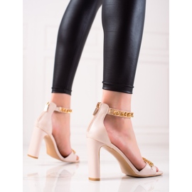 W. Potocki Sandálias Potocki elegantes bege 2