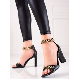 W. Potocki Sandálias Potocki elegantes preto 1