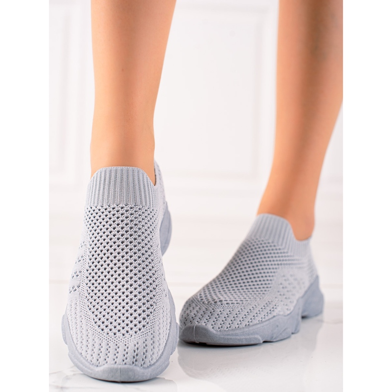 Sweet Shoes Tênis esportivos deslizantes cinza 1
