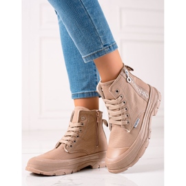 Sabatina Tênis de cano alto originais bege castanho 1