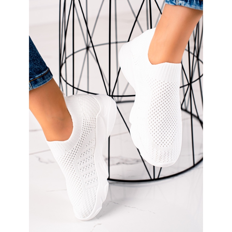 Sweet Shoes Tênis esportivos deslizantes branco 1