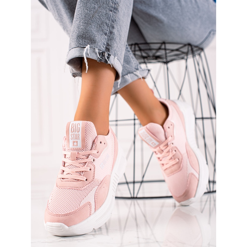 Tênis feminino Big Star JJ274596 rosa 1