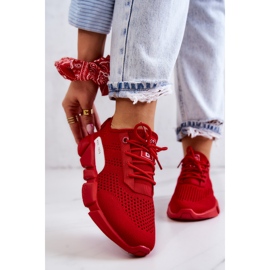 Tênis esportivo feminino Memory Foam Big Star JJ274270 Vermelho 1