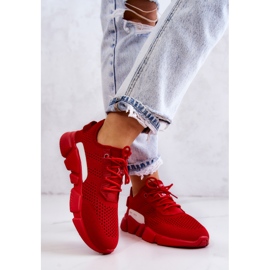 Tênis esportivo feminino Memory Foam Big Star JJ274270 Vermelho 2