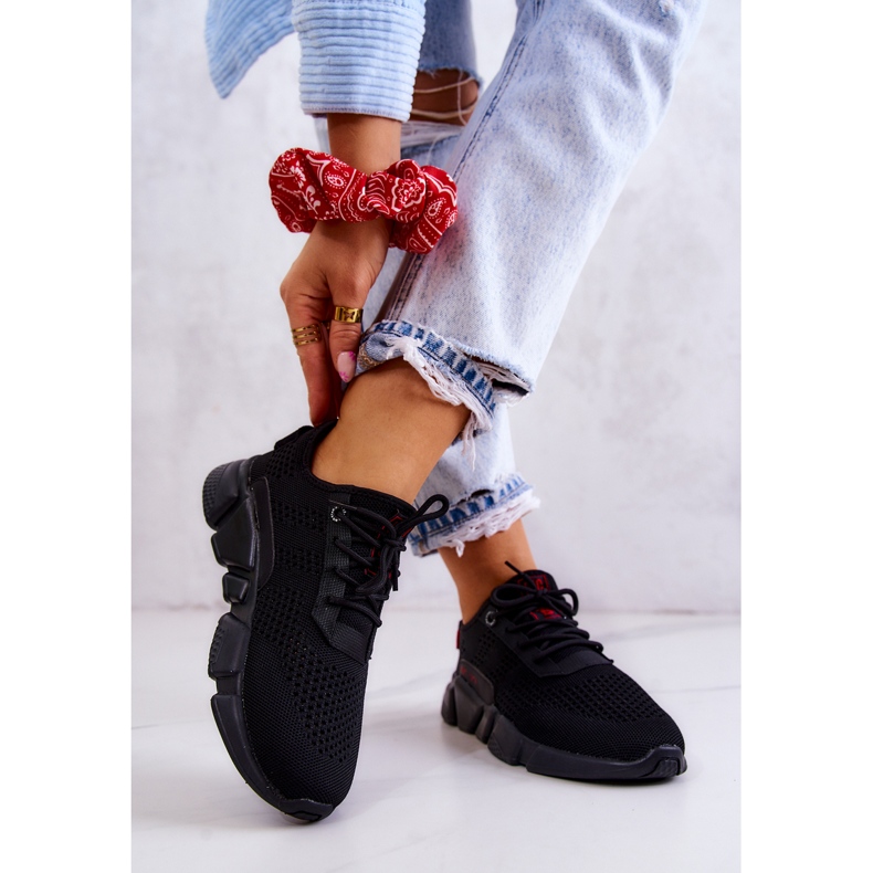 Tênis esportivo feminino Memory Foam Big Star JJ274273 Preto 2