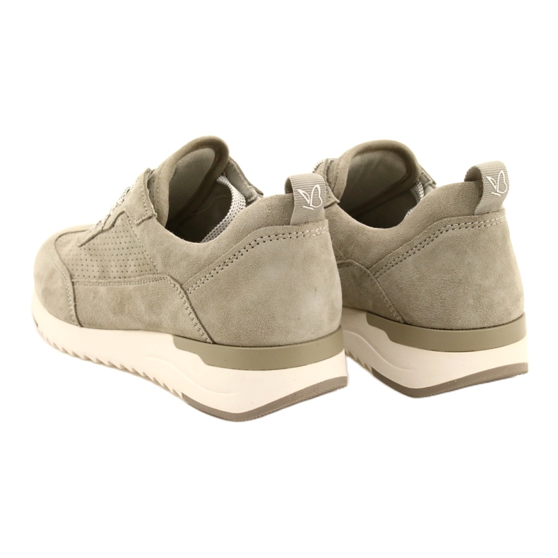 Sapatos femininos de couro a céu aberto Caprice 23708-28 em tons de verde 5