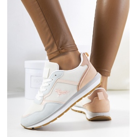 Tênis feminino azul Fiorenti branco rosa 1