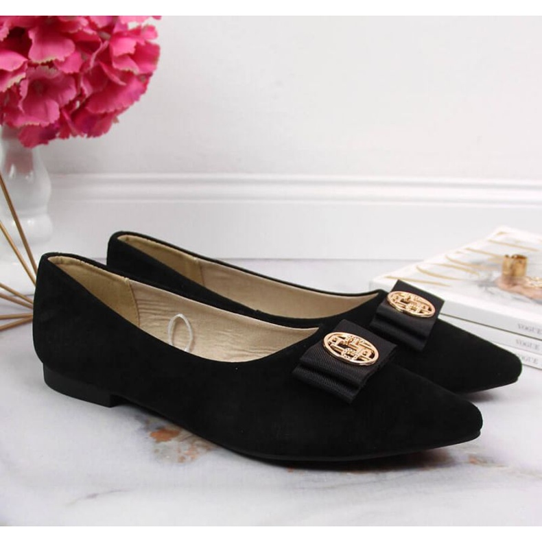 Bailarinas de couro com pontiagudo Filippo W PAW335A preto 2