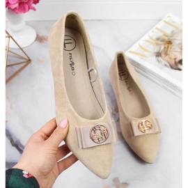 Bailarinas de couro com pontiagudo Filippo W PAW335B bege 1