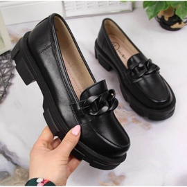 Sapatos de couro com corrente Filippo W PAW252C preto 1 Sapatos de couro com corrente Filippo W PAW252C preto 1