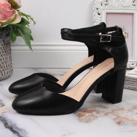 Sandálias no poste de Sergio Leone W SK364B preto 2