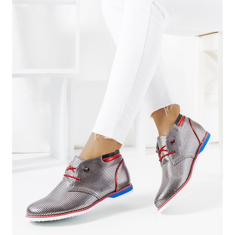 Sapato Luella prateado feminino vazado prata 1