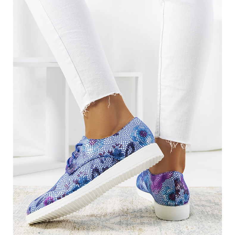 Sapatos azuis de mulher Barrow azul 1