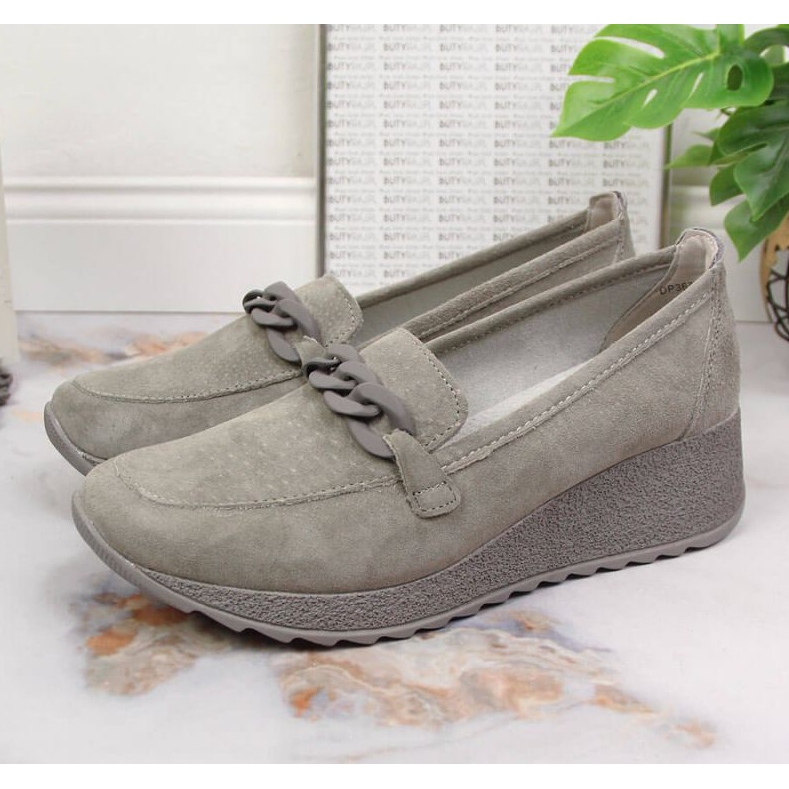 Sapatos de couro com corrente Filippo W PAW337B cinza 2 Sapatos de couro com corrente Filippo W PAW337B cinza 2
