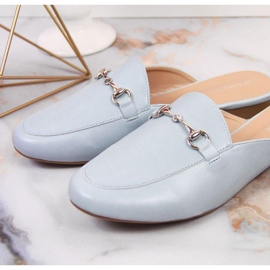 Chinelos embutidos com ornamento Vinceza W JAN103A azul 2