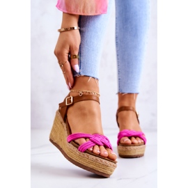 FB2 Sandálias de cunha da moda Fuchsia Roseville rosa 1