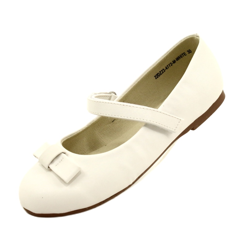 Sapatilhas brancas com laço de velcro branco 3