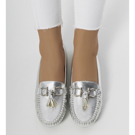 Mocassins femininos prateados Taylor prata 1