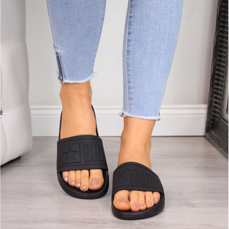 Chinelos femininos Big Star Preto DD274A271 dourado 3